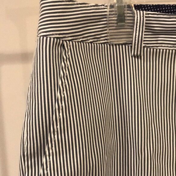 Cremieux Blue & White Stripe Trouser Shorts - Sz 4 - Picture 6 of 8